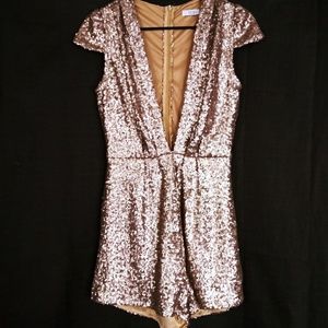 Gold sequins romper